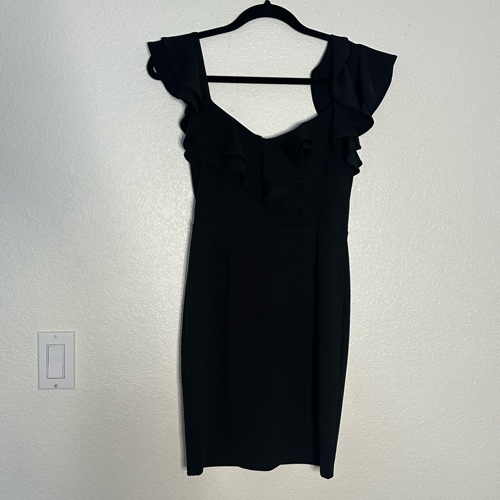 Elegant Black Ruffle Dress